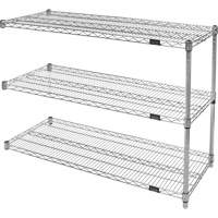 &eacute;tag&egrave;res robustes en treillis chromat&eacute;, Ensemble Ajout, Tiers 3, 30" la x 33" h x 18" p Les Fournitures Industrielles Méga