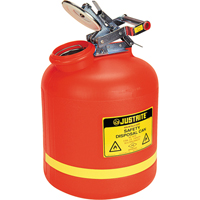 Bidons de r&eacute;cup&eacute;ration des liquides, Poly&eacute;thyl&egrave;ne, 5 gal. US, Rouge, Homologu&eacute; FM Les Fournitures Industrielles Méga