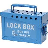 Coffret de s&eacute;curit&eacute; portatif en m&eacute;tal, Bleu Les Fournitures Industrielles Méga