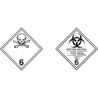 TDG Shipping Labels, Class 6.1, Toxic Substances, Paper Les Fournitures Industrielles Méga