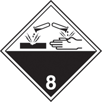 TDG Shipping Labels, Class 8, Corrosives, Paper Les Fournitures Industrielles Méga