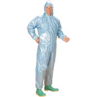 0.5 Mil CRFR Hooded Coveralls, Medium, Blue, FR Treated Fabric Les Fournitures Industrielles Méga