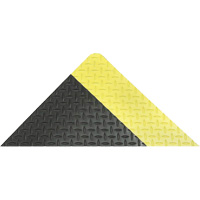 Saddle Trax Anti-Fatigue & Ergonomic Floor Mat, Diamond, 2' x 3' x 1", Black/Yellow, Vinyl Les Fournitures Industrielles Méga