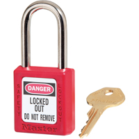 Cadenas Zenex, Cadenas de s&eacute;curit&eacute;, Cl&eacute;s diff&eacute;rentes, Thermoplastique, Largeur de 1-1/2" Les Fournitures Industrielles Méga