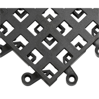 ErgoDeck&reg; Mat No. 560, PVC, 1-1/2' W x 1-1/2' L, 7/8" Thick, Black Les Fournitures Industrielles Méga