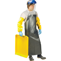 Heavy-Duty Apron, Nitrile/Polyester, 48" L x 35" W, Black Les Fournitures Industrielles Méga