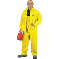Lightweight Flame Retardant Rainsuit, Large, High Visibility Yellow Les Fournitures Industrielles Méga