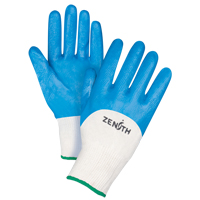 Gants enduits et tricot&eacute;s sans coutures de poids moyen, 8/Moyen, R&ecirc;vetement Nitrile, Calibre 13, Enveloppe en Coton Les Fournitures Industrielles Méga