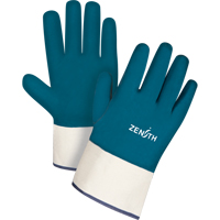 Heavyweight Safety Cuff Gloves, 11/2X-Large, Nitrile Coating, Cotton Shell Les Fournitures Industrielles Méga