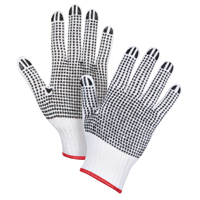 Gants tricot&eacute;s deux c&ocirc;t&eacute;s &agrave; pois, Poly/coton, Deux c&ocirc;t&eacute;s, Calibre 7, Petit Les Fournitures Industrielles Méga