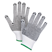 Double-Sided Dotted String Knit Gloves, Poly/Cotton, Double Sided, 7 Gauge, Medium Les Fournitures Industrielles Méga