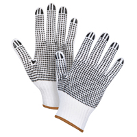 Double-Sided Dotted String Knit Gloves, Poly/Cotton, Double Sided, 7 Gauge, Large Les Fournitures Industrielles Méga