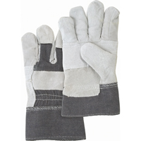 Gants d'ajusteur &agrave; paume renforc&eacute;e d'usage standard, Grand, Paume en Cuir de vache refendu, Doublure en Coton Les Fournitures Industrielles Méga