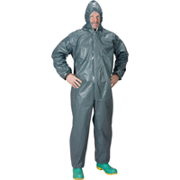 2.0 Mil CRFR Hooded Coveralls, Small, Grey, FR Treated Fabric Les Fournitures Industrielles Méga