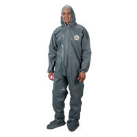 2.0 Mil CRFR Hooded Coveralls, Small, Grey, FR Treated Fabric Les Fournitures Industrielles Méga