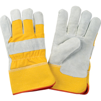 Gants d'ajusteur doubl&eacute;s pour l'hiver de premi&egrave;re qualit&eacute;, 2T-Grand, Paume en Cuir de vache refendu, Doublure en Molleton de mousse Les Fournitures Industrielles Méga