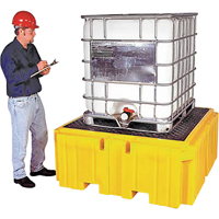 GRV Spill Pallet Plus sans drain, Capacit&eacute; de d&eacute;versement 365 gal. US, 62" x 62" x 28" Les Fournitures Industrielles Méga