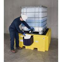 GRV Spill Pallet Plus sans drain, Capacit&eacute; de d&eacute;versement 365 gal. US, 62" x 62" x 28" Les Fournitures Industrielles Méga