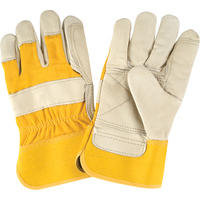 Gants d'ajusteur de premi&egrave;re qualit&eacute;, Grand, Paume en Cuir fleur de vache, Doublure en Coton Les Fournitures Industrielles Méga