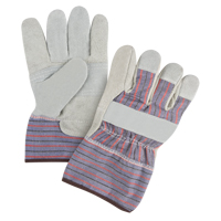 Gants d'ajusteur &agrave; paume renforc&eacute;e de premi&egrave;re qualit&eacute;, Grand, Paume en Cuir de vache refendu, Doublure en Coton Les Fournitures Industrielles Méga