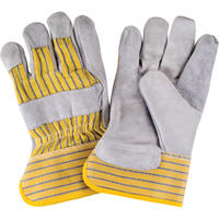 Gants d'ajusteur de premi&egrave;re qualit&eacute;, Grand, Paume en Cuir de vache refendu, Doublure en Coton Les Fournitures Industrielles Méga