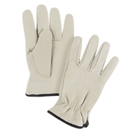 Gants de conducteur doubl&eacute;s pour l'hiver, Petit, Paume en Cuir fleur de vache, Molleton Les Fournitures Industrielles Méga