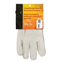 Gants de conducteur doubl&eacute;s pour l'hiver d'usage standard, 2T-Grand, Paume en Cuir fleur de vache, Molleton Les Fournitures Industrielles Méga