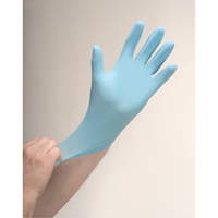 Gants d'examen r&eacute;sistants &agrave; la perforation, Grand, Nitrile, 4,5 mils, Sans poudre, Bleu Les Fournitures Industrielles Méga