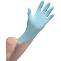 Gants jetables de calibre m&eacute;dical r&eacute;sistants &agrave; la perforation, Grand, Nitrile, 3,5 mils, Sans poudre, Bleu, Classe 2 Les Fournitures Industrielles Méga