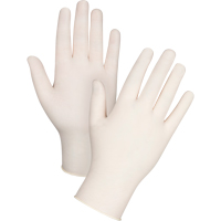 Gants d'examen de premi&egrave;re qualit&eacute; pour peau sensible, Moyen, Latex, 4 mils, Poudr&eacute;s, Naturel Les Fournitures Industrielles Méga