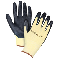Gants r&eacute;sistants &agrave; la coupe avec prise sup&eacute;rieure, Taille Grand/9, Calibre 13, Rev&ecirc;tement Mousse de nitrile, Enveloppe en Aramide, ANSI/ISEA 105 niveau 3/EN 388 niveau 5 Les Fournitures Industrielles Méga