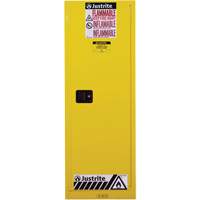 Armoire de s&eacute;curit&eacute; pour produits inflammables EX Slimline Sure-Grip , 22 gal., 1 Porte(s), 23,25" La x 65" h x 18" p Les Fournitures Industrielles Méga