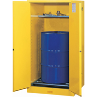 Armoires Sure-Grip EX pour entreposage de barils &agrave; la verticale, Capacit&eacute; de 55 gal. US, Jaune Les Fournitures Industrielles Méga