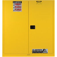 Armoires Sure-Grip EX pour entreposage de barils &agrave; la verticale, Capacit&eacute; de 60 gal. US, 2 barils, Jaune Les Fournitures Industrielles Méga