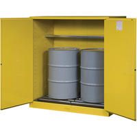 Armoires Sure-Grip EX pour entreposage de barils &agrave; la verticale, Capacit&eacute; de 110 gal. US, 2 barils, Jaune Les Fournitures Industrielles Méga