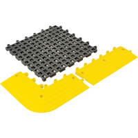 ErgoDeck&reg; General Purpose No. 564 Matting, PVC, 1-1/2' W x 1-1/2' L, 7/8" Thick, Charcoal Les Fournitures Industrielles Méga