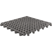 ErgoDeck&reg; General Purpose No. 564 Matting, PVC, 1-1/2' W x 1-1/2' L, 7/8" Thick, Charcoal Les Fournitures Industrielles Méga