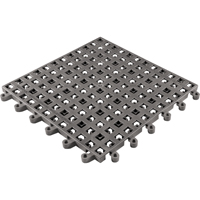 ErgoDeck&reg; General Purpose No. 564 Matting, PVC, 1-1/2' W x 1-1/2' L, 7/8" Thick, Charcoal Les Fournitures Industrielles Méga