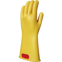 Yellow Natural Rubber Insulating Gloves, ASTM Class 0, Size 8, 14" L Les Fournitures Industrielles Méga