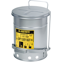 Contenants pour d&eacute;chets huileux, Homologu&eacute; FM/List&eacute; UL, 6 gal. US, Argent Les Fournitures Industrielles Méga