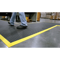 Rejuvenator Connect No. 502 Matting, Polyurethane, 3' W x 3' L, 5/8" Thick, Black Les Fournitures Industrielles Méga