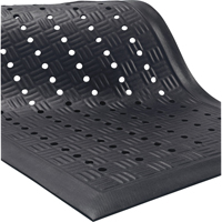 Cushion Station Mats, Slotted, 2' x 3-1/5' x 9/16", Black, Nitrile Les Fournitures Industrielles Méga