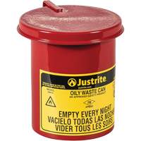 Mini bidons pour d&eacute;chets huileux pour dessus d'&eacute;tabli, Homologu&eacute; FM, 0,45 gal. US, Rouge Les Fournitures Industrielles Méga