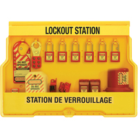 Postes de verrouillage &eacute;lectrique, Cadenas Thermoplastique, Capacit&eacute; de 16, Cadenas Compris Les Fournitures Industrielles Méga