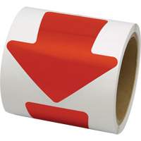 Coloured Floor Marking Decals, Arrow, 4" L x 4" W, Red, Vinyl Les Fournitures Industrielles Méga
