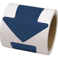 Coloured Floor Marking Decals, Arrow, 4" L x 4" W, Blue, Vinyl Les Fournitures Industrielles Méga