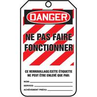 Lockout Tags, Cardstock, 3-1/8" W x 5-7/8" H, French Les Fournitures Industrielles Méga