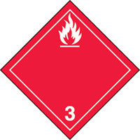 &eacute;tiquettes d'exp&eacute;dition TMD, Classe 3, Liquides inflammables, Papier Les Fournitures Industrielles Méga