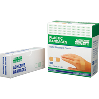 Bandages, Rectangulaire/carr&eacute;e, 3", Plastique, St&eacute;rile Les Fournitures Industrielles Méga