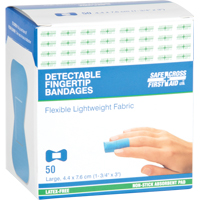 Bandages, Bout de doigt, 3", Tissu d&eacute;tectable, St&eacute;rile Les Fournitures Industrielles Méga